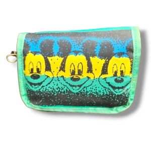 Vintage Mickey Mouse Wallet With Mirror & Pretend Credit Cards